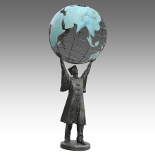 Large Figure Statue Earth Doctor Bronze Sculpture Tpls-073
